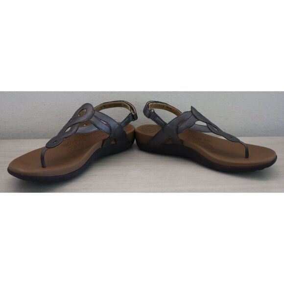 Rockport CCH18PT Women Sz 8M Pewter Ramona Cobb Hill Collection Flat Sandals SIB - Picture 5 of 11